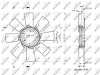 NRF 49856 - Núcleo ventilador, refr. motor