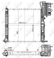 NRF 53176 - Radiador, refrigeración del motor