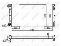 NRF 53229 - Equipamiento de vehículo: para vehículos con climatizador<br>Material: Aluminio<br>Longitud de red [mm]: 700<br>Ancho de red [mm]: 308<br>Profundidad de red [mm]: 40<br>Tipo radiador: Aletas refrigeración soldadas<br>