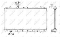 NRF 53428 - Clase de caja de cambios: Caja de cambios manual<br>Material aletas refrigeradoras: Aluminio<br>Profundidad de red [mm]: 26<br>Longitud de red [mm]: 350<br>Ancho de red [mm]: 719<br>Tipo radiador: Aletas refrigeración soldadas<br>Material depósitos de agua (radiador): Plástico<br>