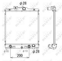 NRF 536355 - Clase de caja de cambios: Caja de cambios manual, 5 marchas<br>para el tipo de serie del modelo: EK3<br>Material: Aluminio<br>Longitud de red [mm]: 349<br>Ancho de red [mm]: 346<br>Profundidad de red [mm]: 34<br>Versión: Alternative<br>Tipo radiador: Aletas refrigeración unidas mecánicamente<br>