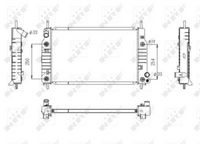 NRF 53748 - Clase de caja de cambios: Caja de cambios manual, 5 marchas<br>Material: Aluminio<br>Longitud de red [mm]: 610<br>Ancho de red [mm]: 378<br>Profundidad de red [mm]: 23<br>Versión: Alternative<br>Tipo radiador: Aletas refrigeración unidas mecánicamente<br>