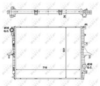 NRF 53798 - Calefacción / Refrigeración: radiador adicional<br>Material: Aluminio<br>Longitud de red [mm]: 690<br>Ancho de red [mm]: 122<br>Profundidad de red [mm]: 14<br>Tipo radiador: Aletas refrigeración soldadas<br>