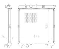 NRF 550016 - Material: Aluminio<br>Longitud de red [mm]: 398<br>Ancho de red [mm]: 380<br>Profundidad de red [mm]: 23<br>Tipo radiador: Aletas refrigeración unidas mecánicamente<br>