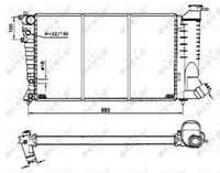 NRF 58233 - Radiador, refrigeración del motor