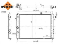 NRF 58670 - Radiador, refrigeración del motor