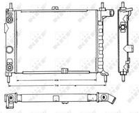 NRF 58721 - para OE N°: 1302057<br>Clase de caja de cambios: Caja de cambios manual<br>Material: Aluminio<br>Longitud de red [mm]: 525<br>Ancho de red [mm]: 322<br>Profundidad de red [mm]: 23<br>Tipo radiador: Aletas refrigeración unidas mecánicamente<br>