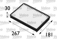 VALEO 698235 - Tipo de filtro: Filtro de partículas<br>Longitud [mm]: 272<br>Ancho [mm]: 182<br>Altura [mm]: 30<br>