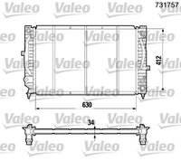 VALEO 731757 - Radiador, refrigeración del motor