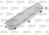 VALEO 698779 - año construcción hasta: 06/2000<br>Cantidad: 1<br>Tipo de filtro: Filtro de partículas<br>Longitud [mm]: 410<br>Ancho [mm]: 144<br>Altura [mm]: 25<br>