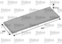 VALEO 698858 - Equipamiento de vehículo: para vehículos con climatizador<br>Tipo de filtro: Filtro de partículas<br>Longitud [mm]: 439<br>Ancho [mm]: 144<br>Altura [mm]: 18<br>