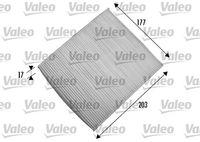 VALEO 698866 - Tipo de filtro: Filtro antipolen<br>Peso [kg]: 0,09<br>Altura [mm]: 18<br>Diámetro interior [mm]: 177<br>Diámetro exterior 1 [mm]: 205<br>Diámetro exterior 2 [mm]: 205<br>