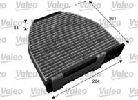 VALEO 715600 - año construcción hasta: 01/2014<br>Tipo de filtro: Filtro de carbón activado<br>Longitud [mm]: 284<br>Ancho [mm]: 261<br>Altura [mm]: 44<br>