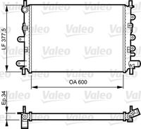 VALEO 730856 - Equipamiento de vehículo: para vehículos sin aire acondicionado<br>Material aletas refrigeradoras: Aluminio<br>Tipo radiador: Aletas refrigeración unidas mecánicamente<br>Profundidad de red [mm]: 23<br>Ø salida [mm]: 35<br>Ø entrada [mm]: 35<br>Ancho de red [mm]: 378<br>Longitud de red [mm]: 525<br>Material depósitos de agua (radiador): Plástico<br>Restricción de fabricante: PrascoSelection<br>Restricción de fabricante: Visteon<br>