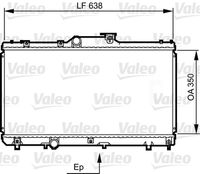 VALEO 731464 - Clase de caja de cambios: Caja de cambios manual<br>Equipamiento de vehículo: para vehículos con climatizador<br>Material aletas refrigeradoras: Aluminio<br>Tipo radiador: Aletas refrigeración soldadas<br>Profundidad de red [mm]: 16<br>Ø salida [mm]: 32<br>Ø entrada [mm]: 32<br>Longitud de red [mm]: 350<br>Material depósitos de agua (radiador): Plástico<br>Ancho de red [mm]: 638<br>Nº producción: MARK 1553<br>Restricción de fabricante: Alternativ<br>Restricción de fabricante: PrascoSelection<br>