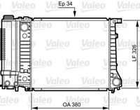 VALEO 731509 - año construcción desde: 10/1990<br>año construcción hasta: 04/1993<br>Clase de caja de cambios: Automática, 4 vel.<br>Equipamiento de vehículo: para vehículos sin aire acondicionado<br>Ancho de red [mm]: 327<br>Longitud de red [mm]: 380<br>Profundidad de red [mm]: 30<br>Material: Aluminio<br>Tipo de cárter/carcasa: Cubierta de plástico<br>Ø entrada [mm]: 42<br>Ø salida [mm]: 42<br>Calefacción / Refrigeración: con depósito de compensación<br>Calefacción / Refrigeración: para vehículos con radiador de aceite<br>Artículo complementario / información complementaria 2: sin regulador de refrigerante<br>Tipo radiador: Aletas refrigeración soldadas<br>Peso [kg]: 4,6<br>