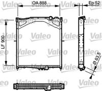 VALEO 734300 - Ancho de red [mm]: 868<br>Longitud de red [mm]: 900<br>Profundidad de red [mm]: 48<br>Material: Aluminio<br>Tipo de cárter/carcasa: Cubierta de plástico<br>Artículo complementario / información complementaria 2: sin bastidor<br>Calefacción / Refrigeración: para vehículos sin radiador de aceite<br>Tipo radiador: Aletas refrigeración soldadas<br>Peso [kg]: 46,26<br>