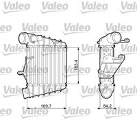 VALEO 817556 - Código de motor: ATD<br>año construcción hasta: 05/2004<br>N.º de chasis (VIN) hasta: 6Y44115000<br>Tipo de refrigeración: refrigerado por aire<br>Material aletas refrigeradoras: Aluminio<br>Tipo radiador: Aletas refrigeración soldadas<br>Longitud de red [mm]: 183<br>Ancho de red [mm]: 187<br>Material depósitos de agua (radiador): Plástico<br>Ø salida [mm]: 62<br>Ø entrada [mm]: 62<br>Profundidad de red [mm]: 64<br>Restricción de fabricante: Alternativ<br>Restricción de fabricante: PrascoSelection<br>Restricción de fabricante: Valeo<br>Artículo complementario / información complementaria 2: Con acoplamientos rápidos<br>