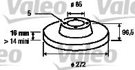 VALEO 187045 - Disco de freno