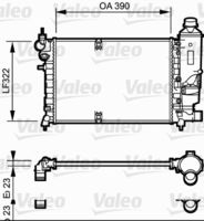 VALEO 731528 - Código de motor: TU1JP,TU1M+<br>Clase de caja de cambios: Caja de cambios manual, 5 marchas<br>para número de OPR desde: 08883<br>Equipamiento de vehículo: para vehículos con climatizador (regulado manualmente)<br>Ancho de red [mm]: 322<br>Longitud de red [mm]: 530<br>Profundidad de red [mm]: 23<br>Material: Aluminio<br>Ø entrada [mm]: 32<br>Ø salida [mm]: 32<br>Calefacción / Refrigeración: con depósito de compensación<br>Calefacción / Refrigeración: para vehículos sin radiador de aceite<br>Artículo complementario / información complementaria 2: con regulador de refrigerante<br>Tipo radiador: Aletas refrigeración unidas mecánicamente<br>Peso [kg]: 3,21<br>