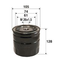 VALEO 586032 - Tipo de filtro: Filtro enroscable<br>presión apertura válvula de desviación [bar]: 1<br>Altura [mm]: 135<br>Medida de rosca: M 26 X 1,5<br>Diámetro exterior [mm]: 102<br>Artículo complementario / información complementaria 2: con válvula bloqueo de retorno<br>Diámetro exterior 1 [mm]: 105,5<br>Diámetro exterior 2 [mm]: 71<br>Diám. int. 1 [mm]: 59<br>