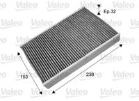 VALEO 715722 - año construcción desde: 01/2013<br>Cantidad: 1<br>Tipo de filtro: Filtro de partículas<br>Longitud [mm]: 237<br>Ancho [mm]: 153<br>Altura [mm]: 31<br>Peso [kg]: 0,12<br>