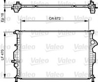 VALEO 735373 - Clase de caja de cambios: Caja de cambios manual<br>Ø entrada [mm]: 38<br>Ø salida [mm]: 38<br>Longitud de red [mm]: 670<br>Ancho de red [mm]: 448<br>Profundidad de red [mm]: 16<br>Tipo radiador: Aletas refrigeración soldadas<br>