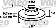 VALEO 186614 - Disco de freno