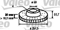 VALEO 186149 - Disco de freno