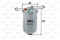 VALEO 587516 - Filtro combustible