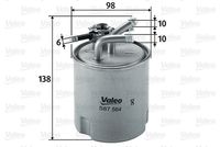 VALEO 587564 - Filtro combustible