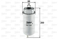 VALEO 587744 - Filtro combustible