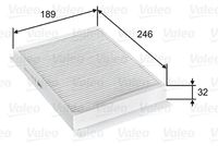 VALEO 715751 - Tipo de filtro: Filtro de partículas<br>Longitud [mm]: 248<br>Ancho [mm]: 189<br>Altura [mm]: 30<br>