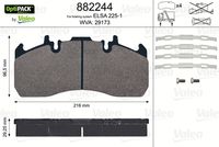 VALEO 882244 - Juego de pastillas de freno - OPTIPACK