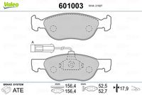 VALEO 601003 - Juego de pastillas de freno