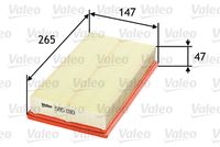 VALEO 585010 - Ancho [mm]: 147,5<br>Altura [mm]: 45<br>Longitud [mm]: 267<br>Peso [kg]: 0,266<br>Tipo de filtro: Cartucho filtrante<br>