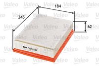 VALEO 585150 - Longitud [mm]: 493,5<br>Altura [mm]: 56<br>Ancho [mm]: 84,5<br>Peso [kg]: 0,492<br>Tipo de filtro: Cartucho filtrante<br>