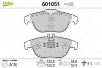 VALEO 601051 - Juego de pastillas de freno