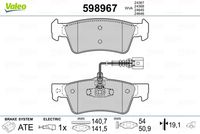 VALEO 598967 - Juego de pastillas de freno