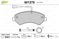 VALEO 601276 - Juego de pastillas de freno