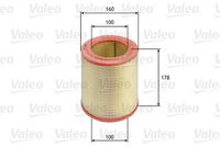 VALEO 585618 - Altura [mm]: 181<br>Diámetro exterior [mm]: 163<br>Peso [kg]: 0,494<br>Tipo de filtro: Cartucho filtrante<br>