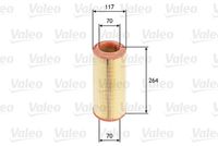 VALEO 585626 - Artículo complementario / información complementaria 2: no para ambientes con mucho polvo<br>Número de PR: 0FA<br>Número de PR: 0FX<br>Tipo de filtro: Cartucho filtrante<br>Longitud [mm]: 314<br>Ancho [mm]: 259<br>Altura [mm]: 59<br>