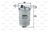 VALEO 587511 - Filtro combustible