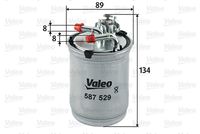 VALEO 587529 - N.º de chasis (VIN) hasta: 6Y_5_391 600<br>Altura [mm]: 176<br>Diámetro exterior [mm]: 80<br>Ø entrada [mm]: 8<br>Ø salida [mm]: 8<br>Peso [kg]: 0,4869<br>Tipo de filtro: Filtro de tubería<br>