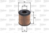 VALEO 586540 - Diámetro [mm]: 52<br>Altura [mm]: 54,8<br>Tipo de filtro: Cartucho filtrante<br>Diámetro exterior [mm]: 52,3<br>Diámetro interior [mm]: 22,2<br>Diám. int. 1 [mm]: 22<br>Peso [kg]: 0,0387<br>