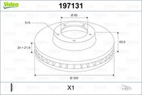 VALEO 197131 - Disco de freno