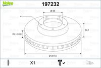 VALEO 197232 - Disco de freno