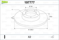 VALEO 197777 - Disco de freno