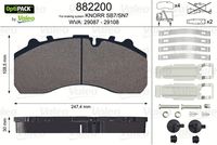 VALEO 882200 - Juego de pastillas de freno - OPTIPACK