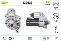 VALEO 432633 - Motor de arranque - VALEO ORIGINS NEW OE TECHNOLOGY